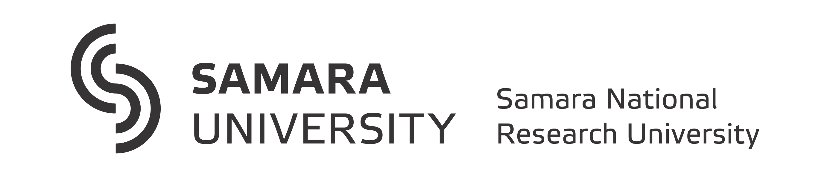 An official English-language logo of the Samara National Research University (Samara, Russia).