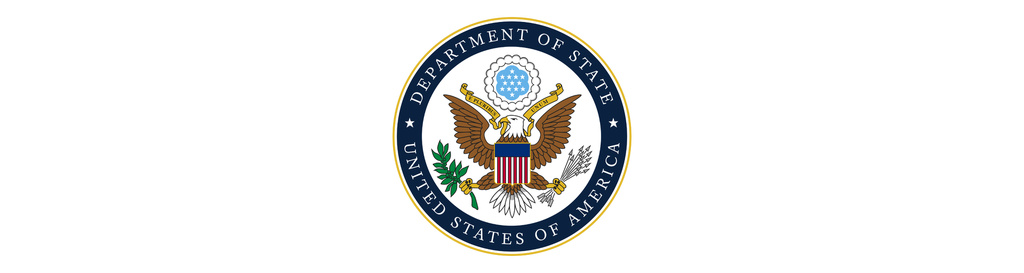 A seal of the United States Department of State.